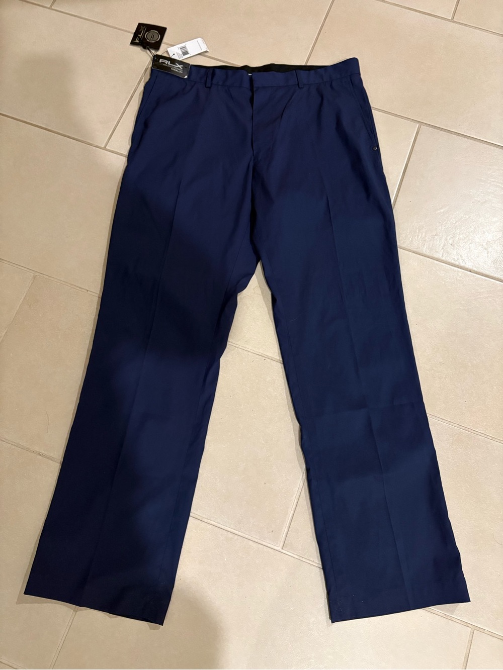 NWT RLX Ralph Lauren Tailored Fit Performance Golf Pants Navy Blue 36x32